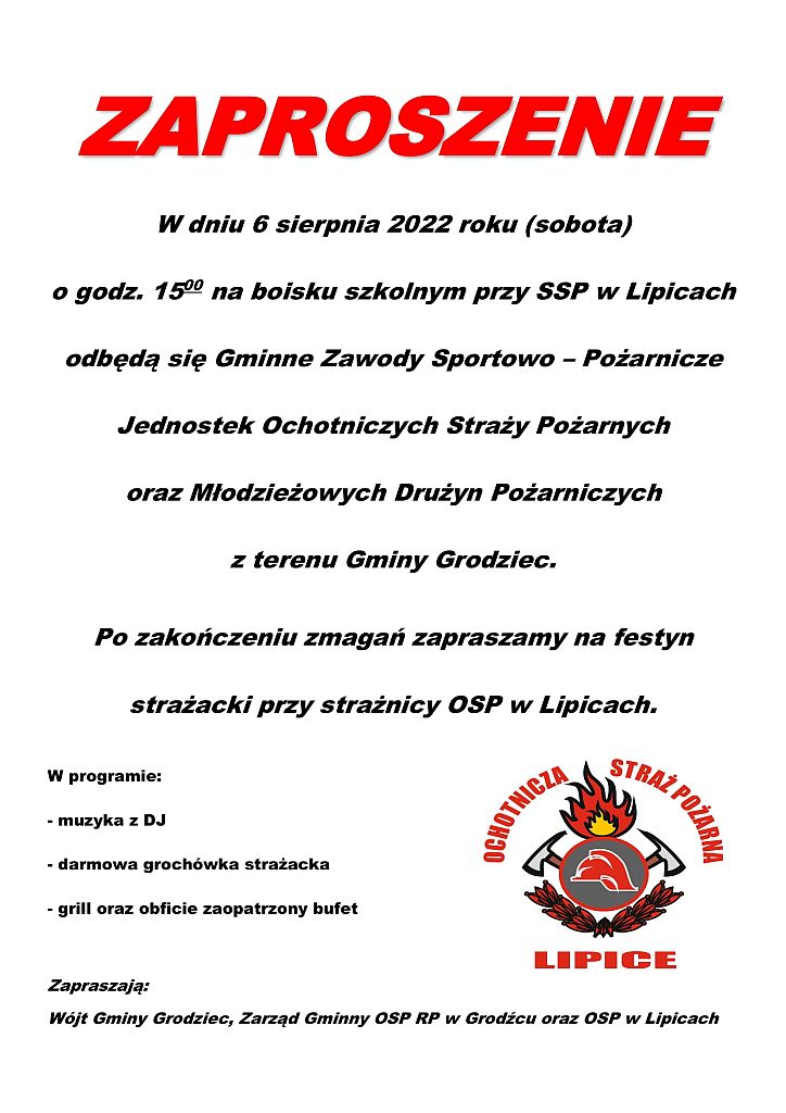 Gminne Zawody Sportowo - Pożarnicze - 06.08.2022 r.