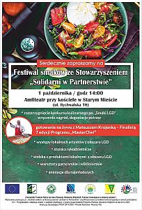 Festiwal smaków ze Stowarzyszeniem "Solidarni w Partnerstwie" - plakat