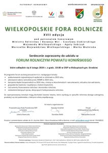 Forum Rolnicze Powiatu Konińskiego - plakat