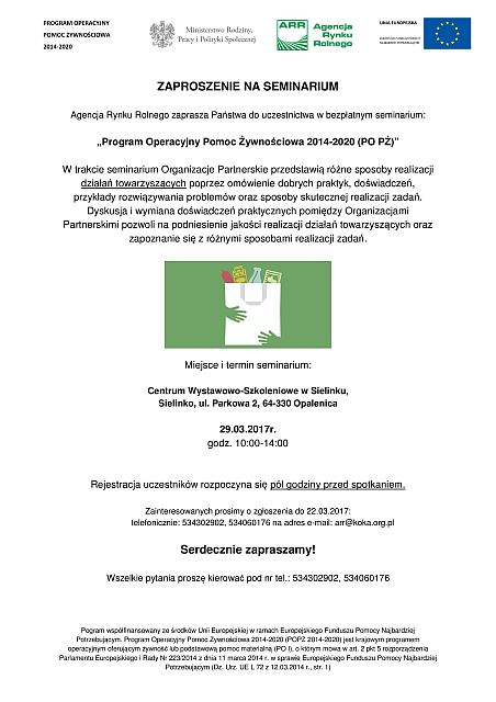 Zaproszenie seminarium Sielinko male