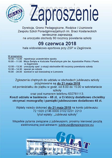 zapraszenie jubileusz maly