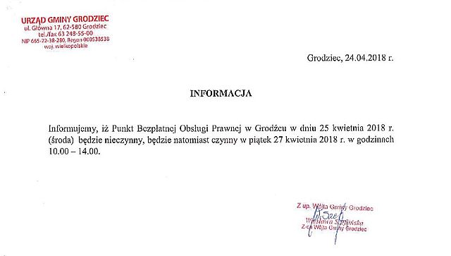 Informacja Bezplatne Porady Prawne male