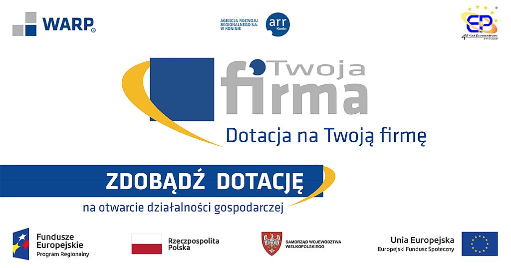Dotacja na Twoją firmę - plakat