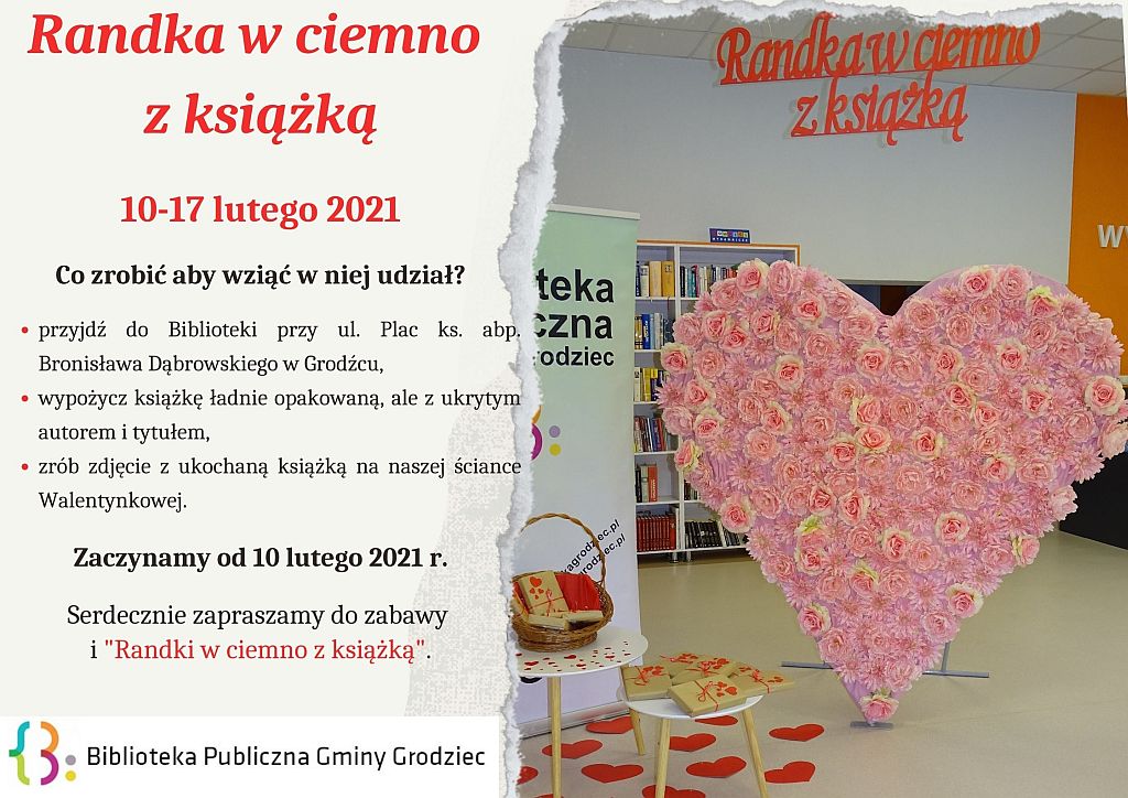 Randka w ciemno z książką - plakat
