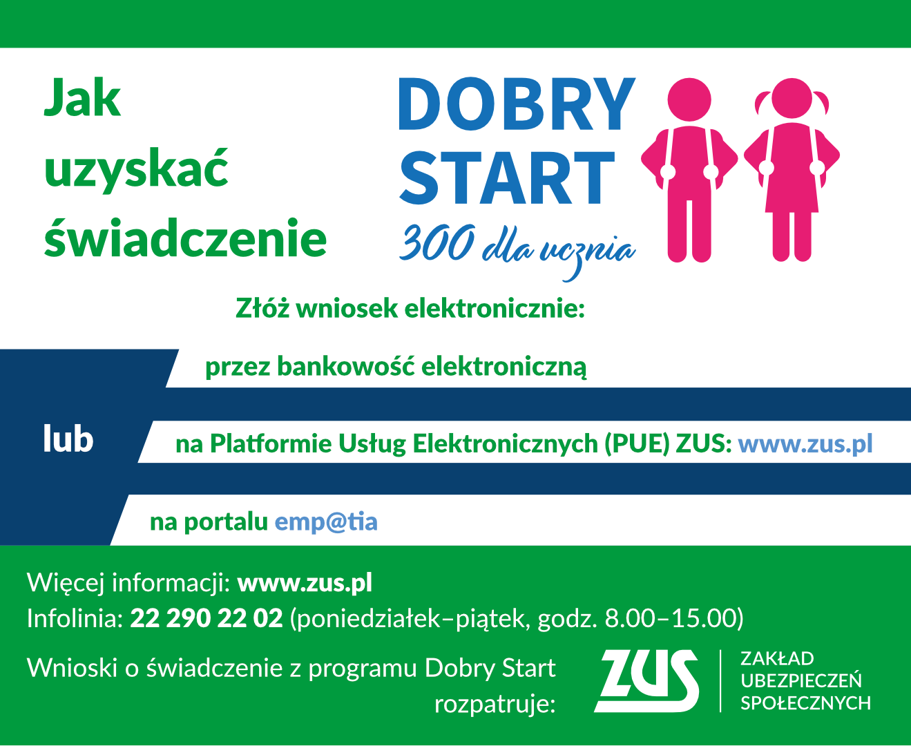Plakat - Dobry Start od ZUS