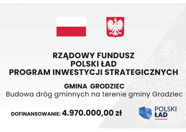 Tablica PL Drogi na dzialkach etap I