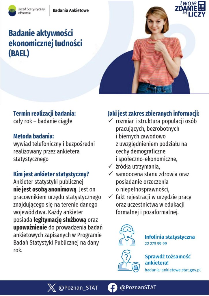 Badanie aktywności ekonomicznej ludności (BAEL) 2025 - plakat