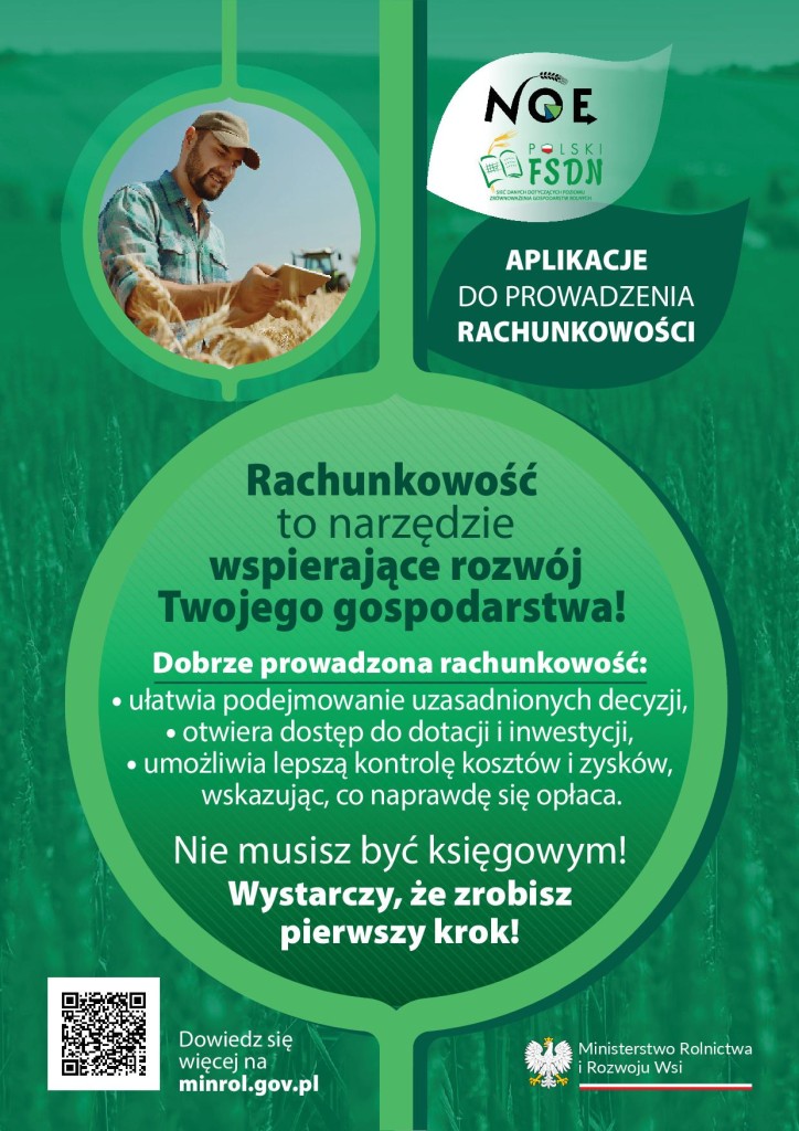 Rachunkowość w gospodarstwach rolnych - plakat