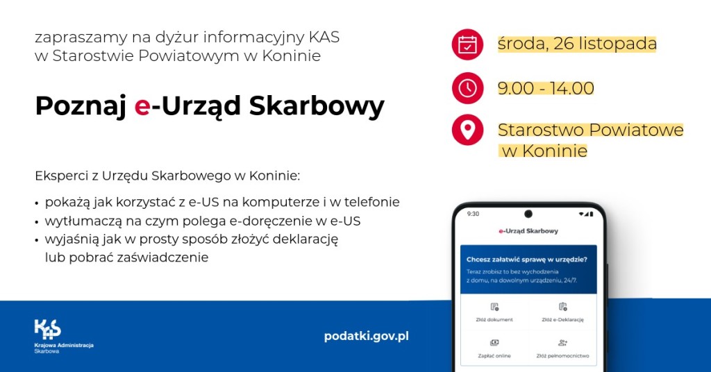 Poznaj e-Urząd Skarbowy - plakat