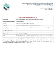 Ostrzeżenie meteorologiczne - 05.02.2026 - plakat