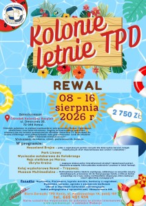 Kolonie letnie TPD - plakat