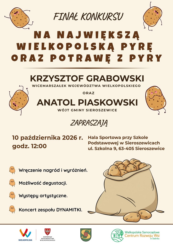 Plakat konkurs na najwiksz wielkopolsk pyr oraz potraw z pyry